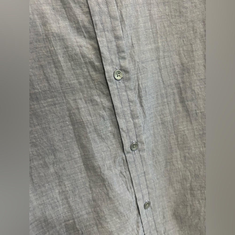 Small Bespoken Slate Linen Button Down - Picture 4 of 8